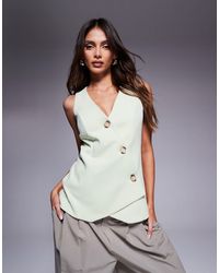 River Island - – asymmetrisch geschnittene weste - Lyst