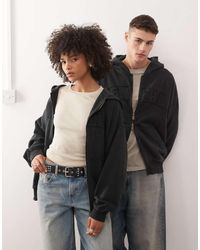 KTZ - Co-ord Drop Shoulder Zip Through Applique Logo Hoodie - Lyst