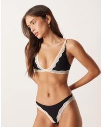 Free People - Lace Trim Bikini Briefs - Lyst