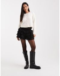 Miss Selfridge - Lace Ruffle Party Shorts - Lyst