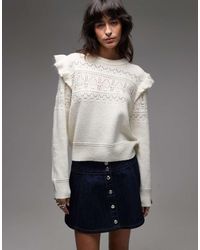 Levi's - Shane Flutter Sleeve Knitted Jumper - Lyst
