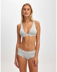 Cotton On - Branded Cotton Plunge Triangle Bralette - Lyst