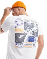 Alpha Industries - Camiseta blanca con estampado en la espalda "sky lab" - Lyst