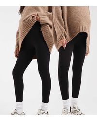 ASOS - Asos Design Maternity 2 Pack leggings - Lyst