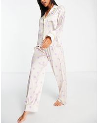 ASOS - Mix & Match Satin Star Pyjama Trouser - Lyst