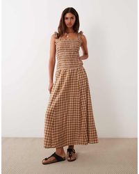 esmé studios - Tie Strap Beach Maxi Dress - Lyst