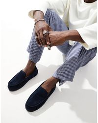 Tommy Hilfiger - Moccassin Suede Slippers - Lyst