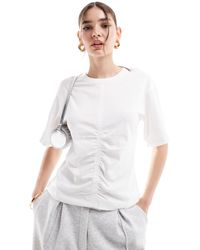 & Other Stories - T-shirt Top With Ruched Front - Lyst