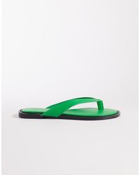 ASOS - Fenna Premium Leather Flip Flops - Lyst