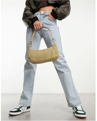 ASOS - Crinkle Nylon Shoulder Bag With Double Ring Detail - Lyst