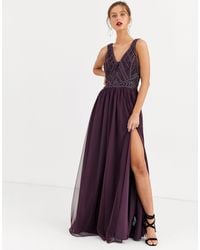 asos design maxi dress with sleeveless embellished bodice
