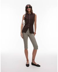 TOPSHOP - Chaleco De Traje Largo De Punto Compacto De - Lyst