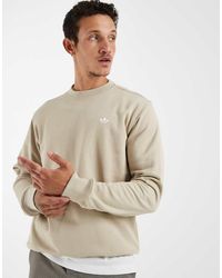 adidas Originals - Trefoil Essentials Crew French Terry Sweatshirt - Lyst