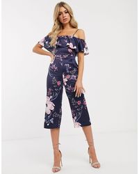 lipsy wrap culotte jumpsuit