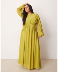 ASOS - Asos Design Curve Dobby Channel Detail Maxi Dress - Lyst