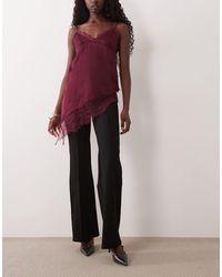 Mango - Pleat Front Flared Pants - Lyst