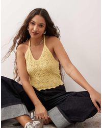 Noisy May - Crochet Halter Neck Top - Lyst