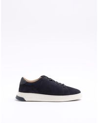 River Island - Suede Lace Up Trainers - Lyst