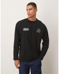 ASOS - Heavyweight Oversized Long Sleeve T-shirt With Street Graphics - Lyst