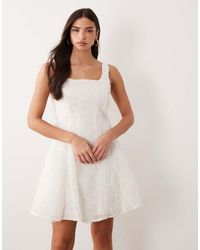 Y.A.S - 3d Floral Applique Flippy Mini Dress - Lyst
