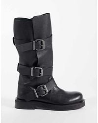 ASOS - Clover Boho Buckle Slouchy Knee Boots - Lyst