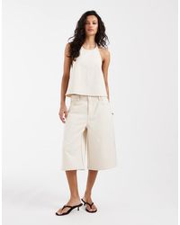 ASOS - Baggy Denim Bermudashort Met Textuur - Lyst