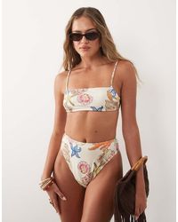 ASOS - Shelly Azores High Leg High Waist Bikini Bottom - Lyst