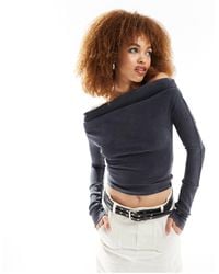 Free People - Off The Shoulder Ribbed Top - Lyst