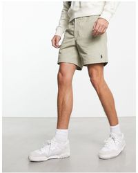 Polo Ralph Lauren - Prepsters - short en sergé stretch à logo emblématique - beige - Lyst