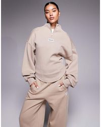 ASOS - Weekend Collective Co-ord Heavyweight Half Zip Rib Mix Sweat - Lyst