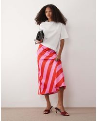 Y.A.S - Satin Midi Skirt - Lyst