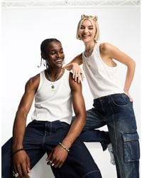 Calvin Klein - Pride - top senza maniche slim unisex con monogramma del logo - Lyst