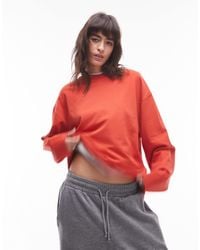TOPSHOP - Premium Seam Detail Long Sleeve Skater Tee - Lyst