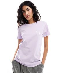 Armani Exchange - T-shirt vestibilità classica color cielo - Lyst