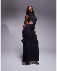 Bardot - Ruched Cut Out Maxi Dress - Lyst