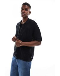 Jack & Jones - Camisa Negra De Croché De - Lyst