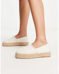 South Beach - Espadrilles à bords effilochés - crème - Lyst