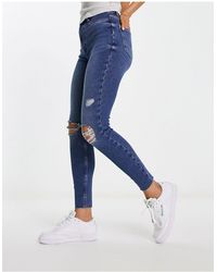 New Look - – zerrissene jeans mit geradem schnitt - Lyst