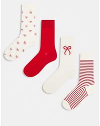 Lindex - 4 Pack Printed Sock With Glitter Detail - Lyst