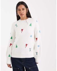 ASOS - Ski Embroidered Jumper - Lyst