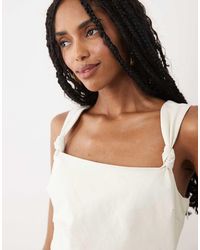 Pretty Lavish - Maja Bengaline Knot Strap Square Neck Maxi Dress - Lyst
