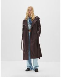 Pull&Bear - Trenchcoat Van Imitatieleer - Lyst