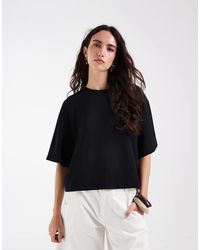 ASOS - Soft Touch Cupro Boxy Crop T-Shirt - Lyst