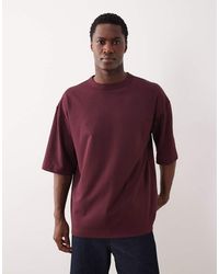 ASOS - Oversized T-Shirt Van Zware Breathemax-Katoenmix Met Halflange Mouwen - Lyst