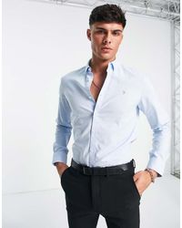 Farah - Brewer Slim Fit Long Sleeve Shirt - Lyst