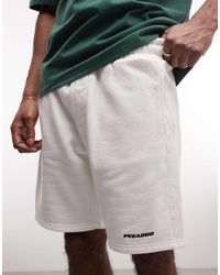 PEGADOR - Heavyweight Logo Sweat Shorts - Lyst