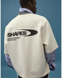 Bershka - Short Sleeve Boxy Print Shirt - Lyst