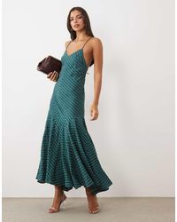 ASOS - Strappy Low Back Maxi Dress With Godet Hem - Lyst