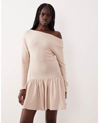 ASOS - Supersoft Asymmetric Mini Dress With Dropped Hem Detail - Lyst