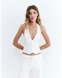 Pull&Bear - Haltertop Met Studs - Lyst